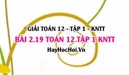 Giải 2.19 Toán 12 tập 1 SGK Kết nối tri thức